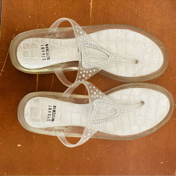 Stuart Weitzman size 9 slides with crystals - Picture 1 of 5